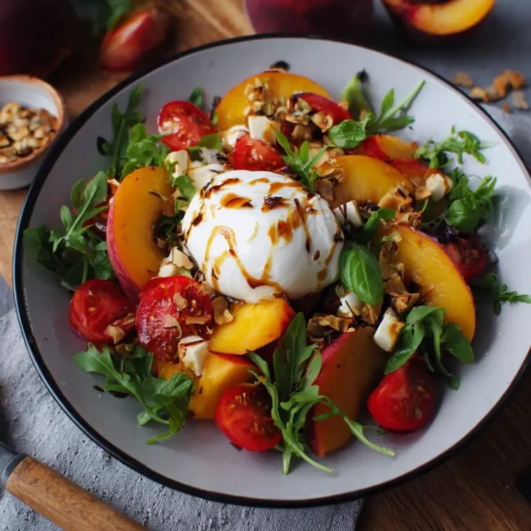 Burrata Sommersalat mit Nektarinen