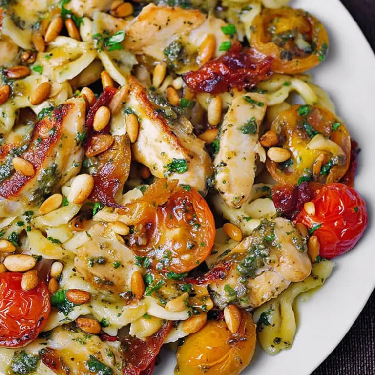 Cremige Hähnchen Pesto Pasta