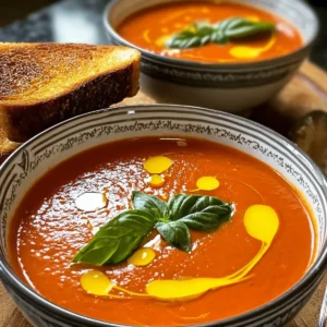 Cremige Tomaten Basilikum Suppe