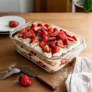 Erdbeer Charlotte nach Tiramisu Art