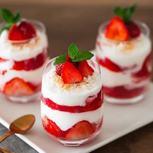 Erdbeer Kokos Dessert