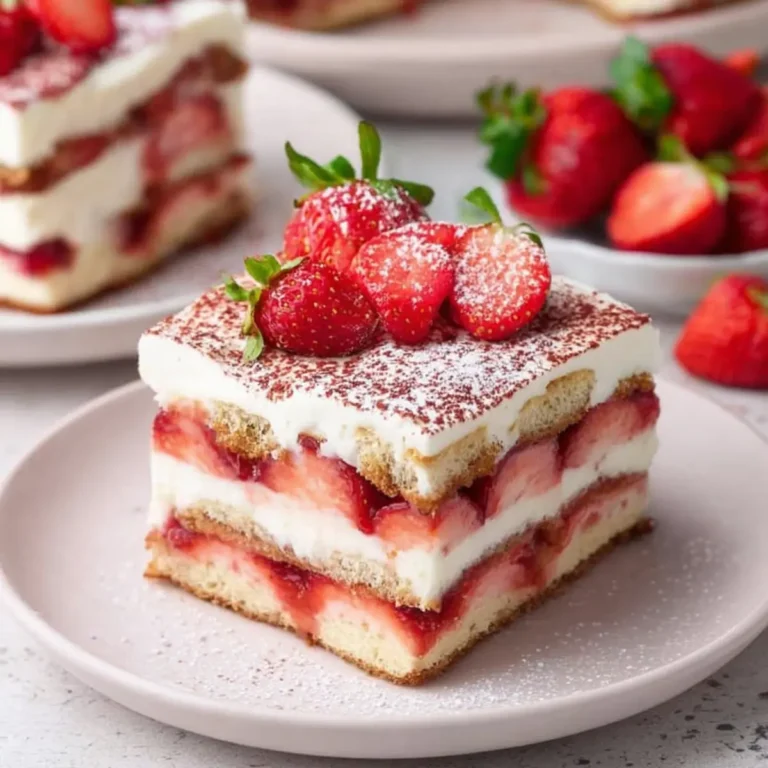 Erdbeer Tiramisu ohne Backen