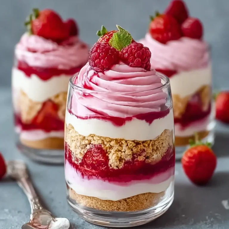 Erdbeerkäsekuchen Parfait Becher