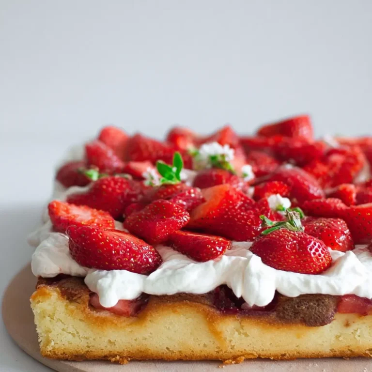 Erdbeerkuchen mit Marzipan und Mascarponeschaum
