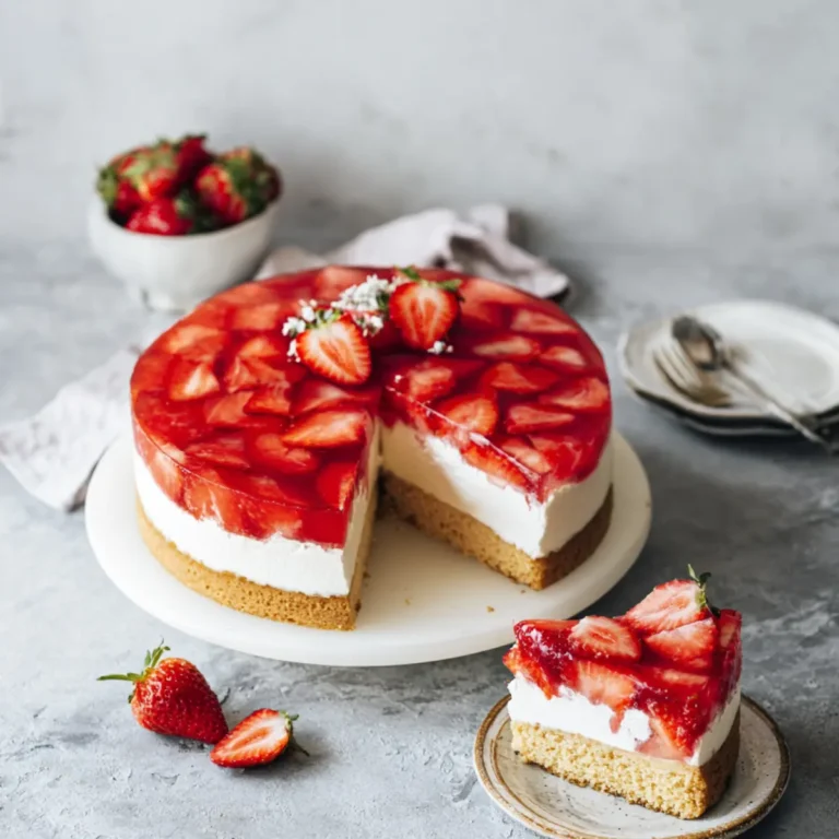 Erdbeerkuchen mit Schmand