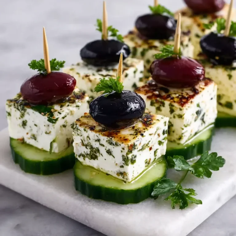 Feta Spieße mit Gurke