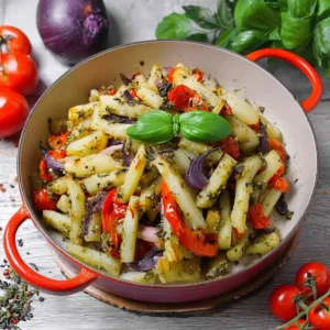 Gebratener Kohlrabi nach mediterraner Art