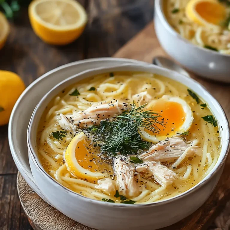 Griechische Zitronen Hähnchensuppe