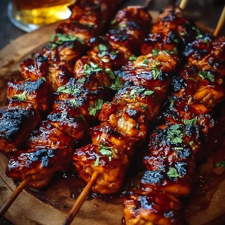 Honig BBQ Bier Hähnchenspieße
