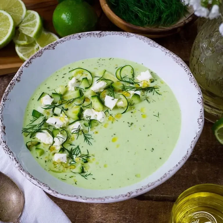 Kalte Avocado Gurken Suppe