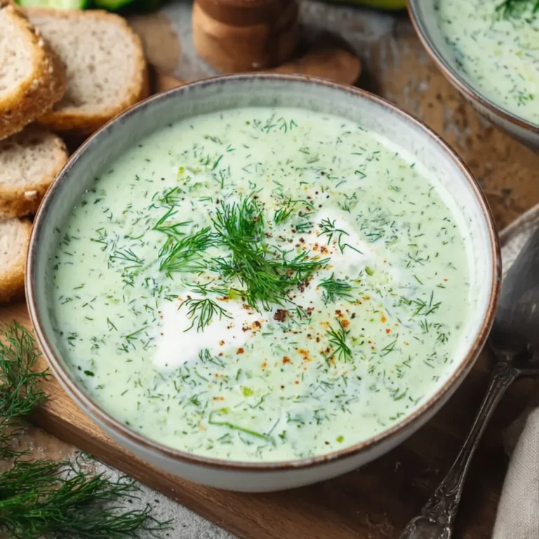 Kalte Gurkensuppe mit Dill