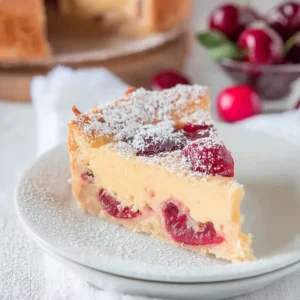 Kirschkuchen mit Pudding