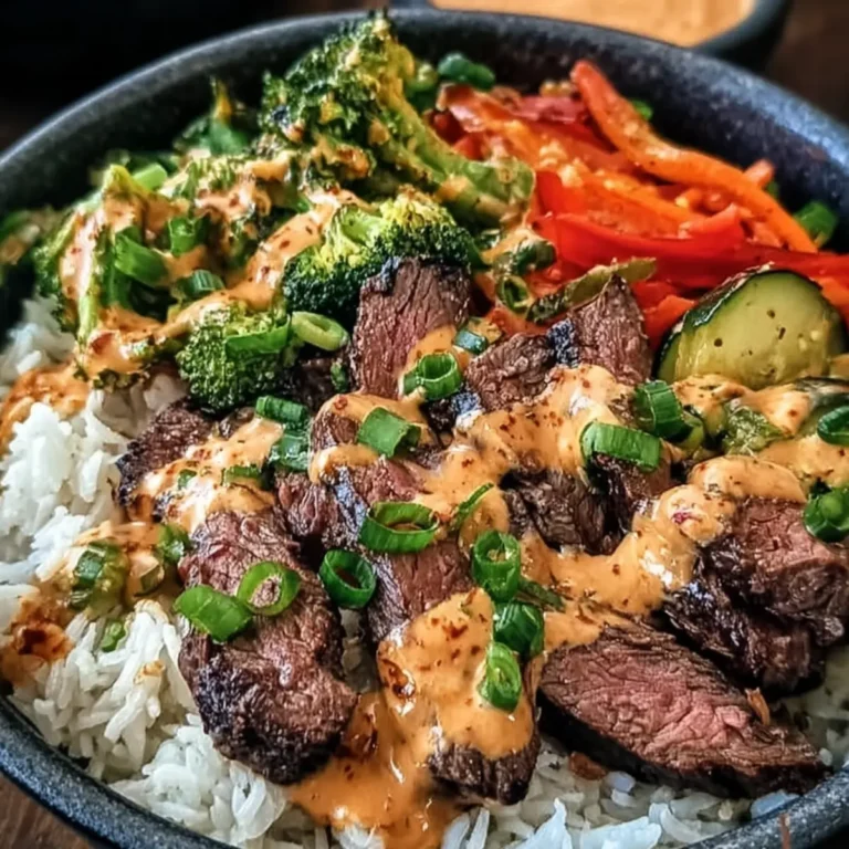 Koreanische BBQ Steak Bowl mit würziger Sauce