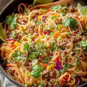 Limetten Crunch Nudelsalat