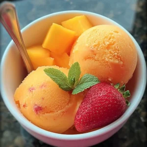 Mango Erdbeer Sorbet