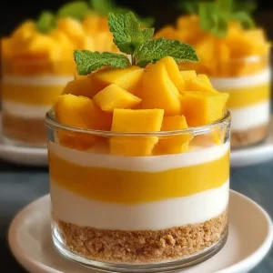 Mango Käsekuchen im Glas ohne Backen