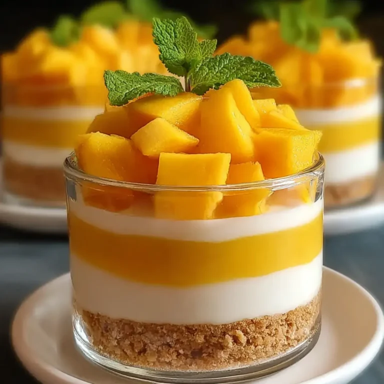 Mango Käsekuchen im Glas ohne Backen