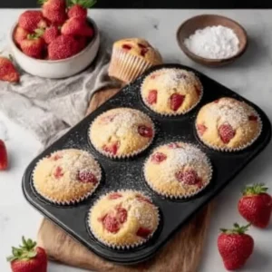 Muffins mit Erdbeeren