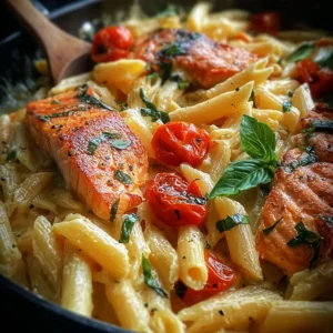 Ofen Lachs Pasta