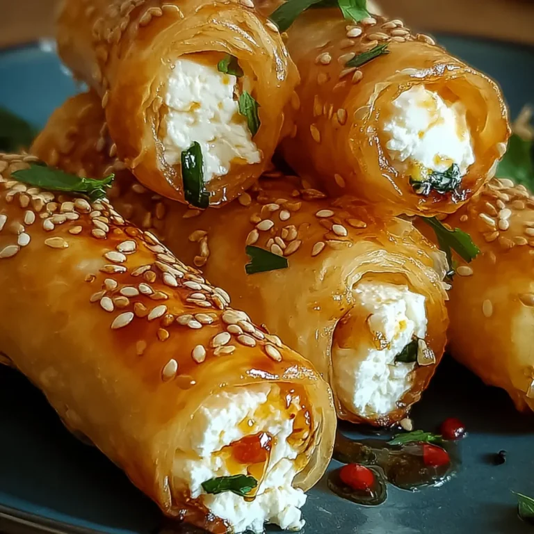 Ofen gebackene Feta Rollen mit Chili Honig