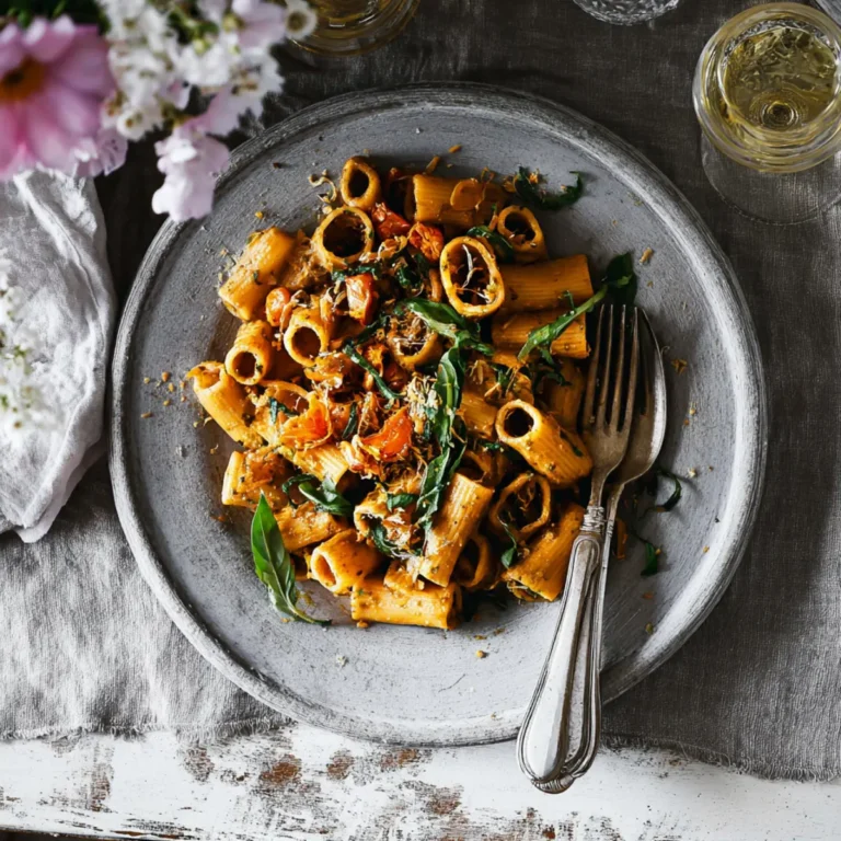 Orangen Tomaten Pesto Pasta