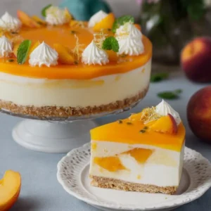 Pfirsich Maracuja Torte ohne Backen