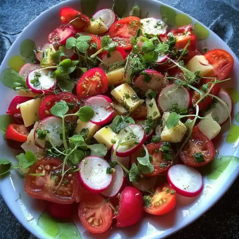 Radieschen Tomatensalat mit Käse