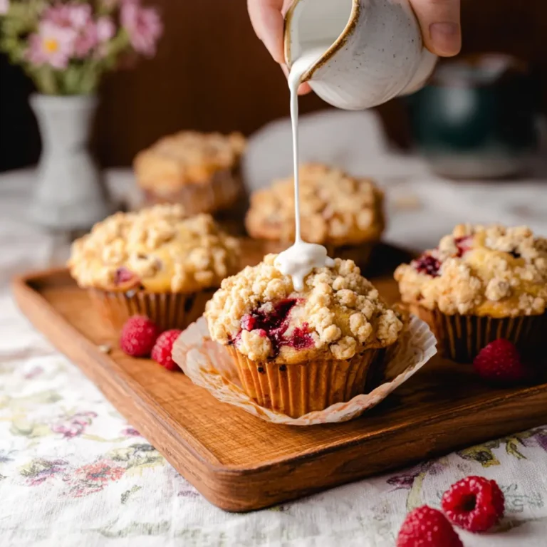 Rhabarber Himbeer Streusel Muffins