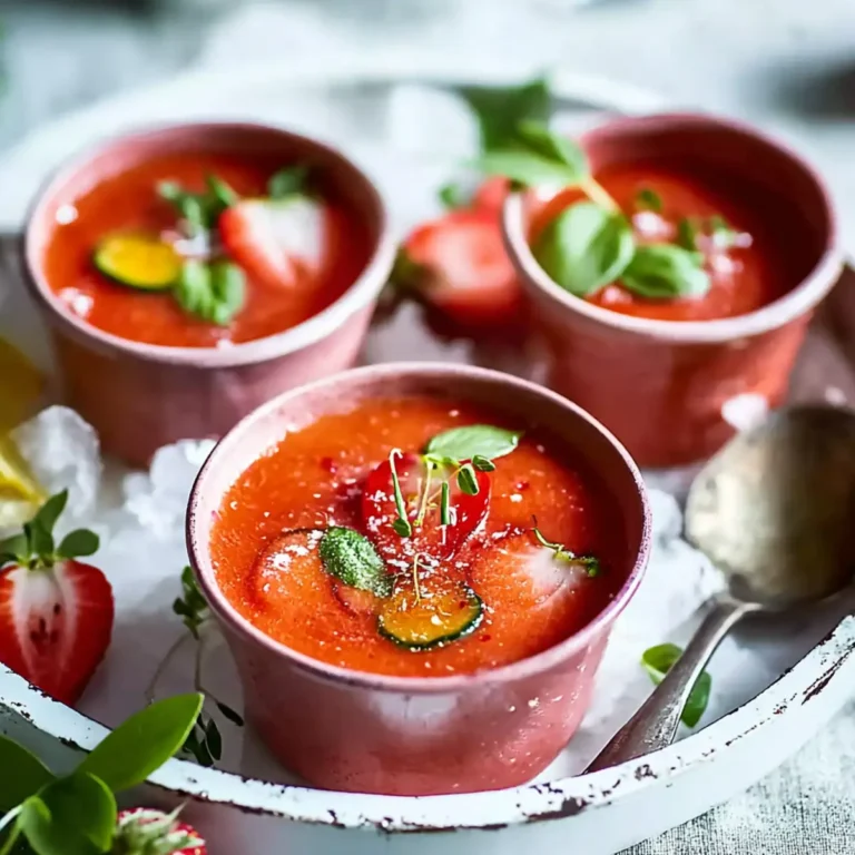 Sommer Gazpacho mit Erdbeeren & Gurke