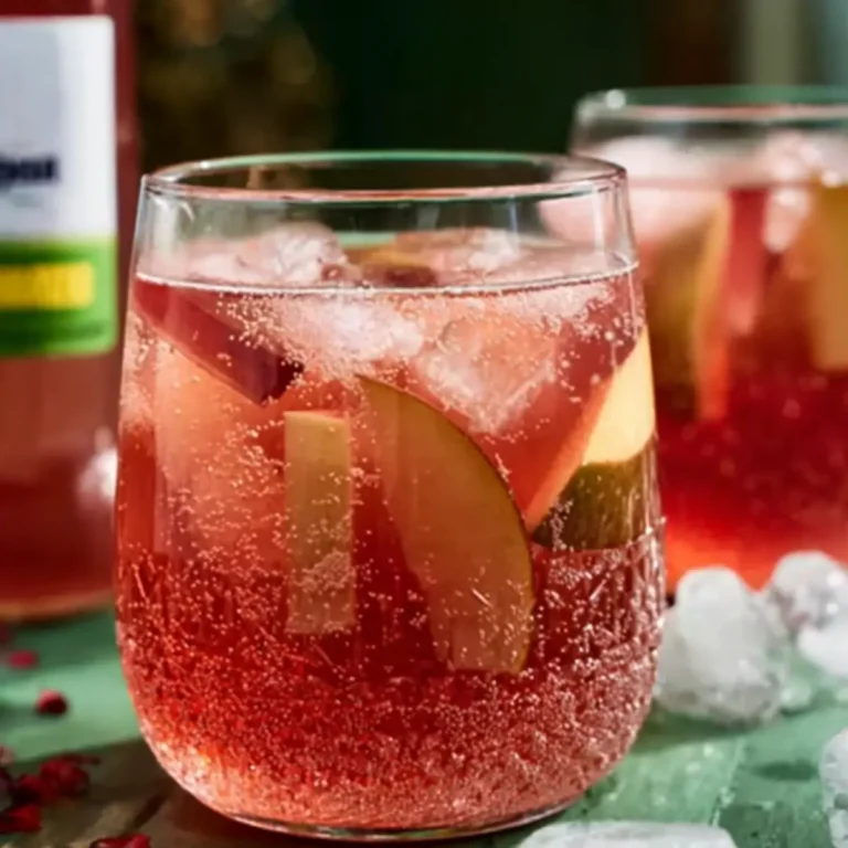 Sprudelndes Rhabarbergetränk ohne Alkohol