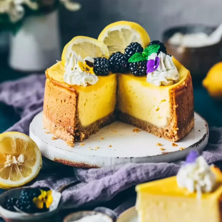 Veganer Zitronen Käsekuchen