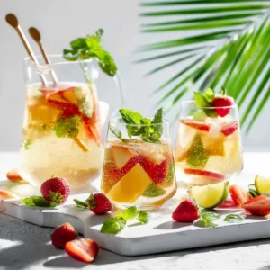 Weiße Sangria ‚de Cava‘ mit Weißwein & Sekt