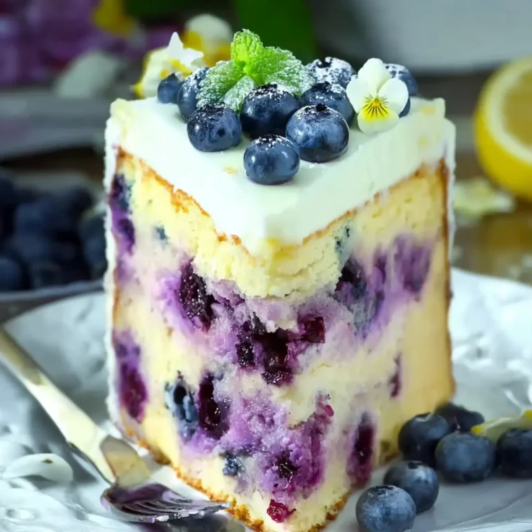 Zitronen Blaubeer Cheesecake Kuchen