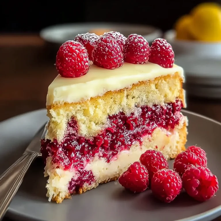 Zitronen Himbeer Kuchen