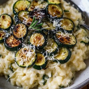 Zitronen Parmesan Zucchini Risotto