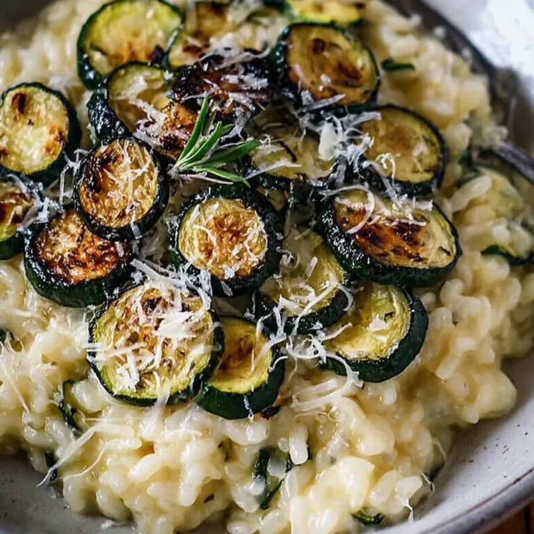 Zitronen Parmesan Zucchini Risotto