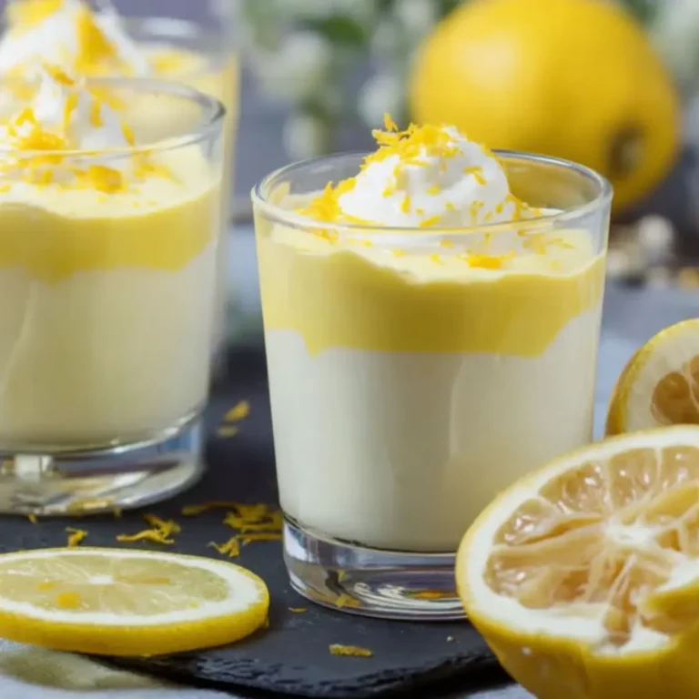 Zitronencreme als Dessert im Glas
