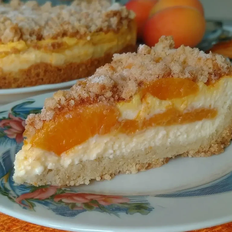 Aprikosen Kuchen mit Vanillequark