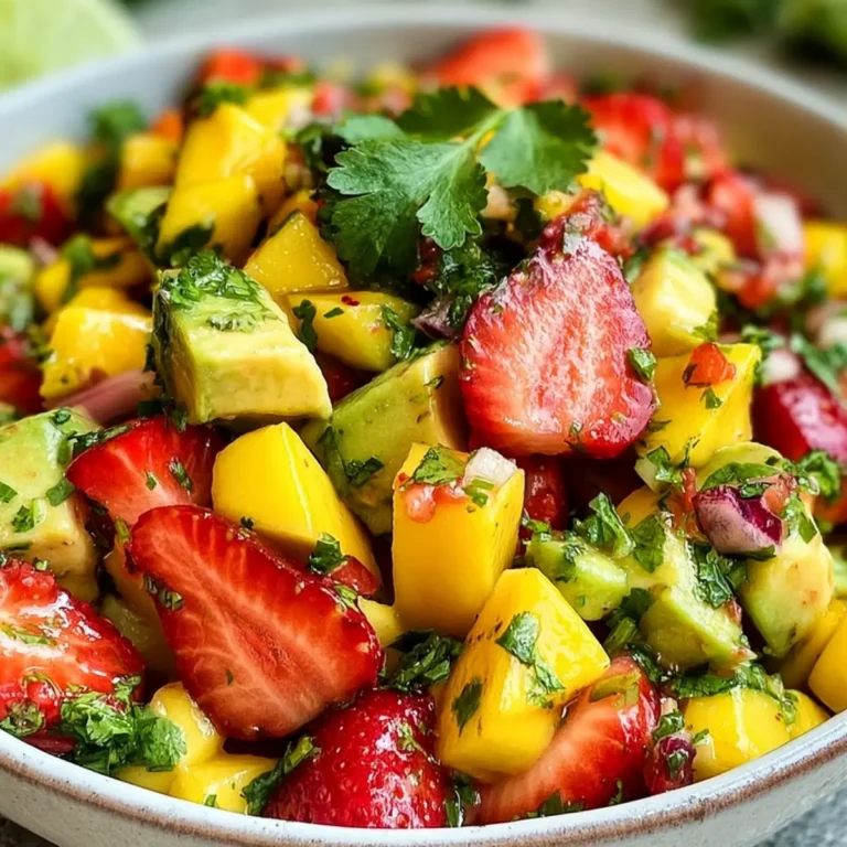 Avocado Erdbeere Mango Salsa