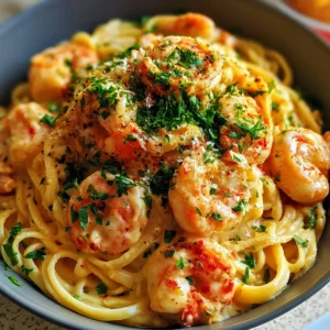Cremige Garnelenpasta