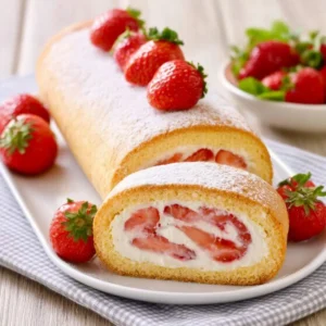 Erdbeer Sahne Rolle