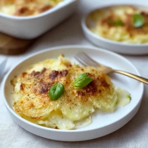 Gebackenes Kohlrabi Gratin