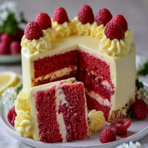 Himbeerkuchen mit Zitronen Buttercreme