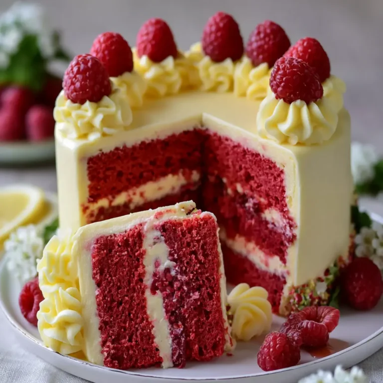 Himbeerkuchen mit Zitronen Buttercreme