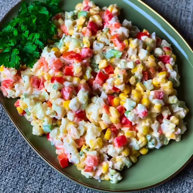 Käsesalat mit Paprika und Mais