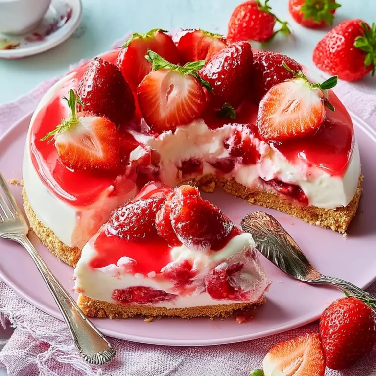 Pudding Erdbeerkuchen ohne Backen