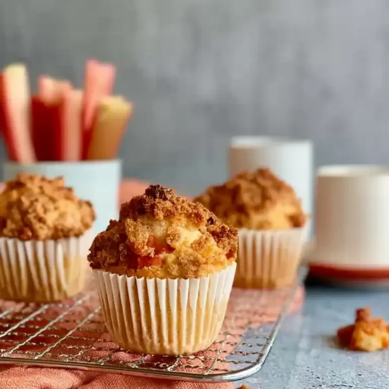 Rhabarber Crumble Muffin