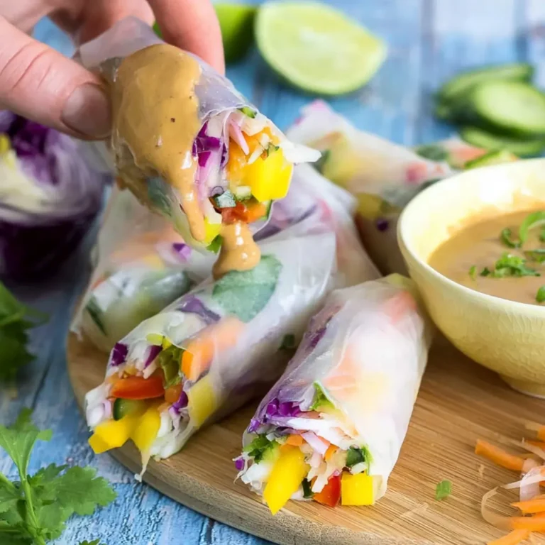 Sommerrollen mit Erdnusssauce