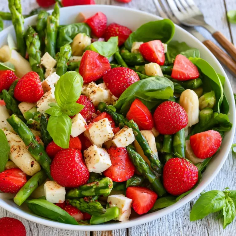 Spargelsalat mit Erdbeeren
