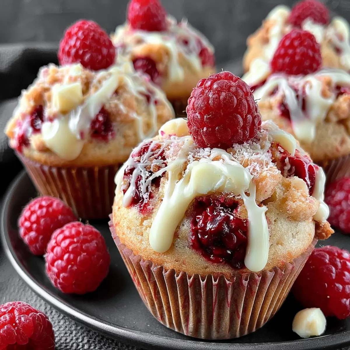 Weiße Schokolade Himbeer Muffins